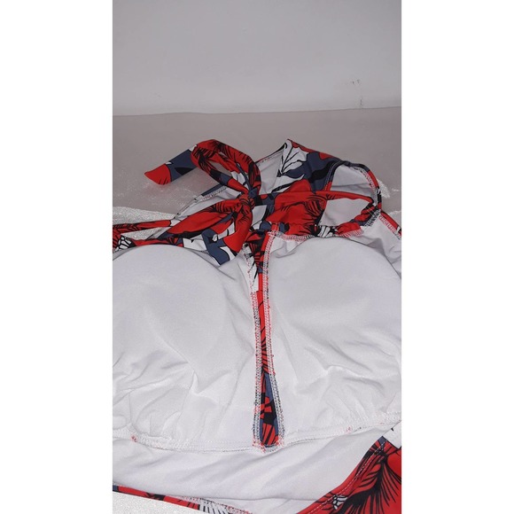 NWOT Swimsuit Sz L One Piece Bright Floral Halter Swimsuit - Picture 7 of 7